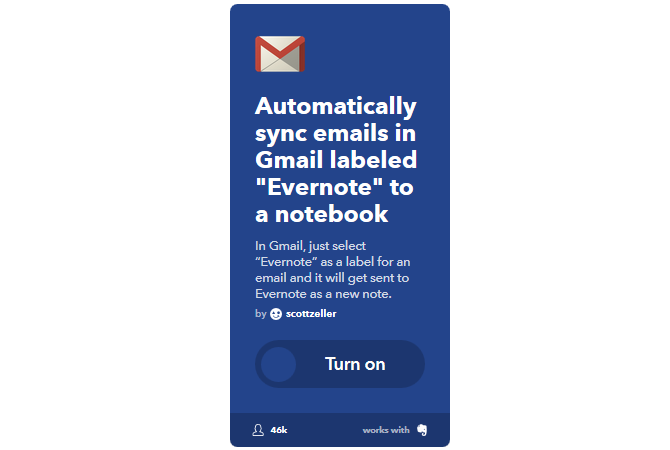 Den ultimative IFTTT-guide: Brug nettets mest kraftfulde værktøj som en Pro 47IFTT SelectiveGmailsToEvernote