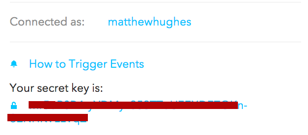 IFTTT-hemmelige-nøgle