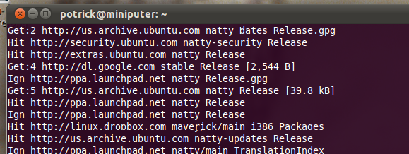 opdater ubuntu-installationen