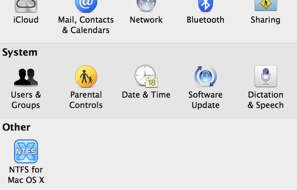 Paragon NTFS For Mac OS X Gennemgå systemindstillinger xn