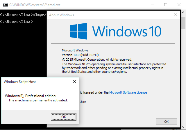 Windows 10 Build 10240-licens