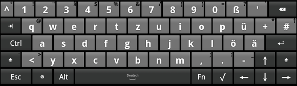 Android berøringsskærmtastatur