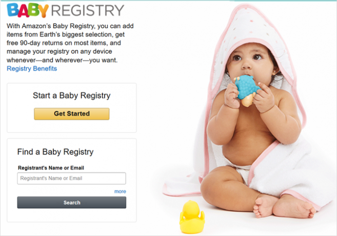 amazon baby register hoved