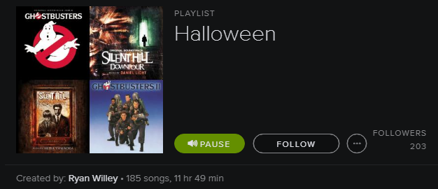 Spotify-spilleliste - Halloween