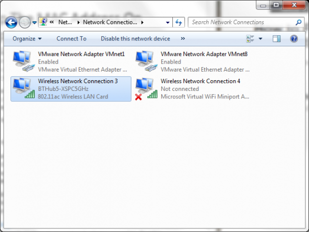 Windows Stifinder netværkskort