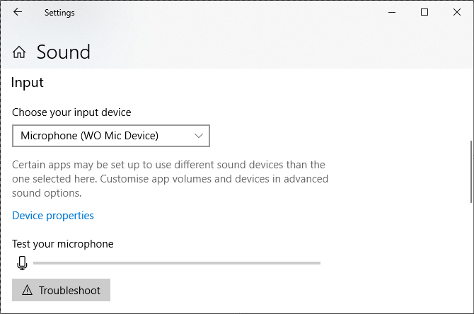 Skift lydindgang på Windows 10