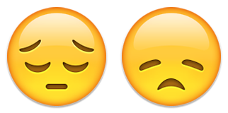 trist skuffet emoji-emoticon