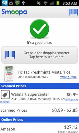 Få betalt for at shoppe smartere med Smoopa [Android 1.6+ & iOS] smoopa-priskontrol