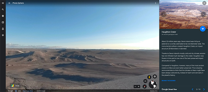 Google Tour Mars på Jorden