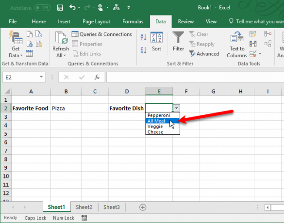 tilføje en dropdown excel-liste