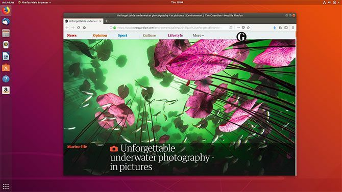 Dette er en skærmoptagelse af Ubuntu Desktop