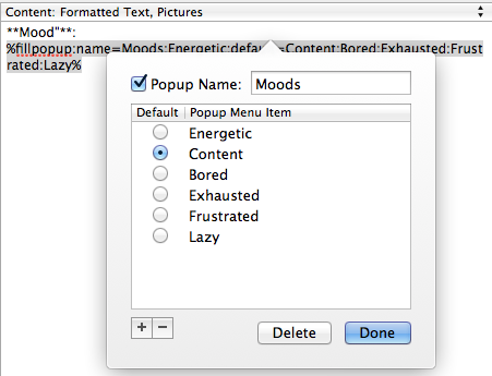 TextExpander-form