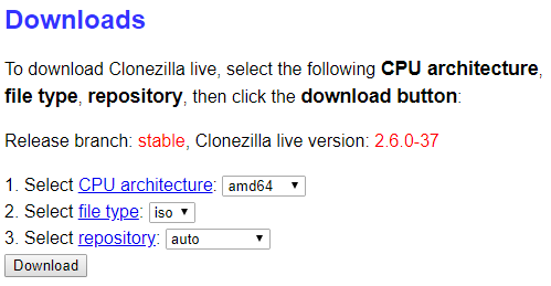 clonezilla download side