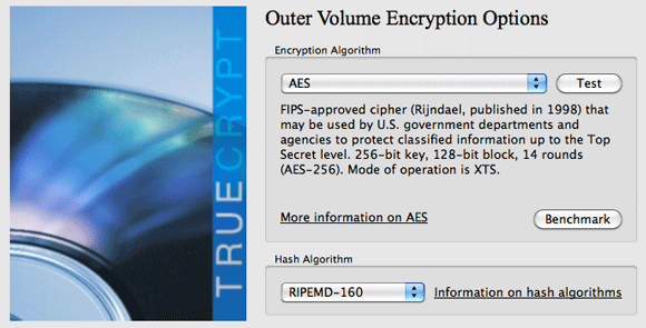 Sådan opretter du en virkelig skjult partition med TrueCrypt 7 4 krypteringsptioner