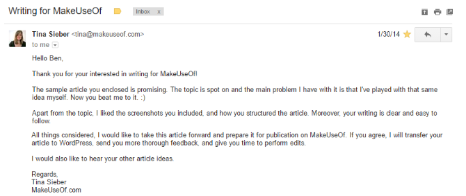 tina makeuseof e-mail