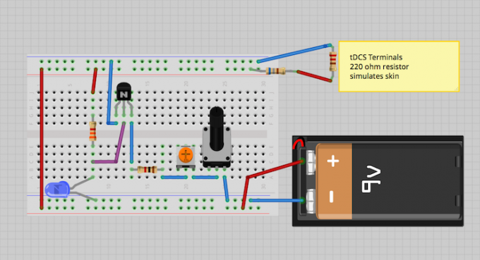 Zap dig selv smartere med dette DIY tDCS Brain Stimulator TDCS kredsløbsdiagram