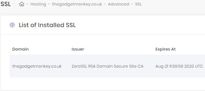 Installer SSL-certifikatet på din server