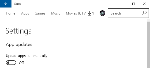 Windows Store automatiske appopdateringer