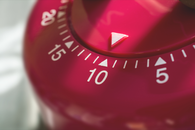 Ti minutter køkken timer