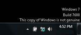 Windows 7 aktivering tilsidesættelse