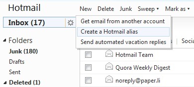 Gør nemt en komplet revision af din hotmail-indbakke, og vedligehold den 14 aliaser