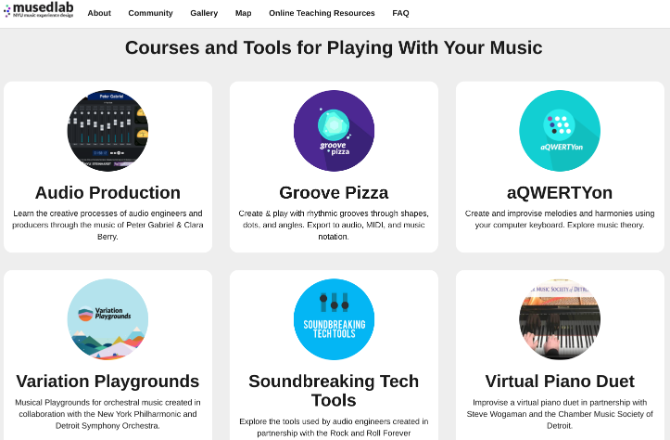 NYUs MusEDLab lærer dig, hvordan man fremstiller en sang gratis online med sin mini-side Play With Your Music, der bruger Peter Gabriels musik 