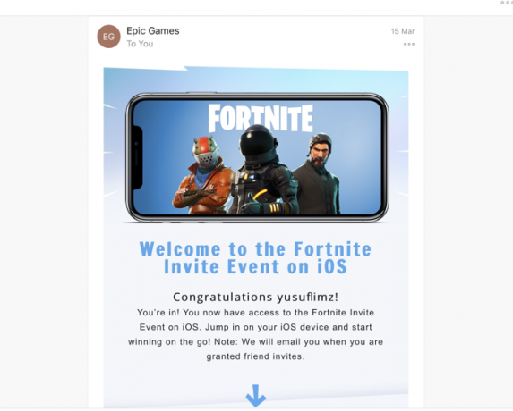 fortnite invitation