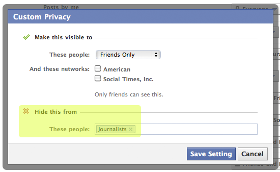 Facebook-privatliv til Hashtags