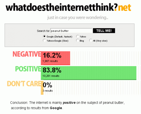 hvad synes Internettet