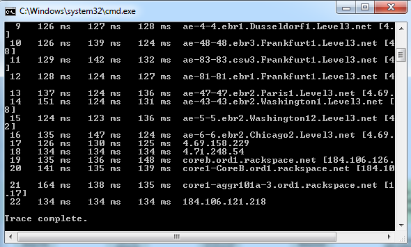 Command Line Traceroute