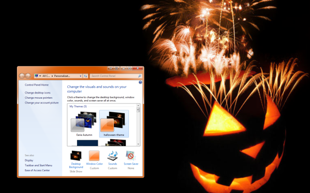 Halloween tema screecap