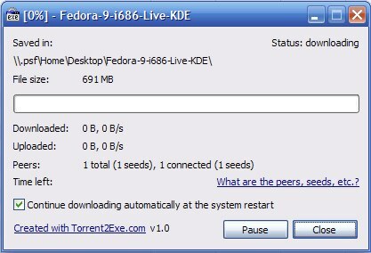 Download Torrenter uden en klient via Torrent2Exe [Windows] 02 og downloader torrent