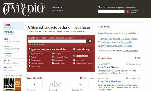 typografi webapplikation