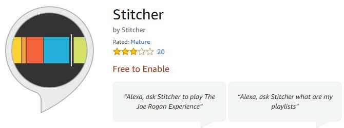 Stitcher til amazon echo-podcasts