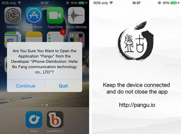 Sådan Jailbreak iOS 7.1.x & installeres Cydia med Pangu panguapp