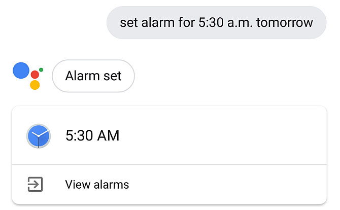 Google Assistant Indstil alarm