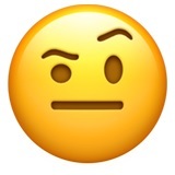 skeptisk emoji-emoticon