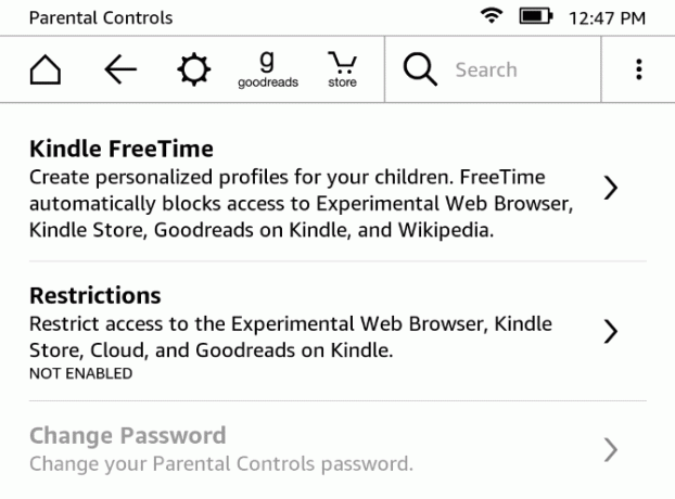 Sådan konfigureres og bruges din Kindle Paperwhite 30 Paperwhite Forældrekontrol