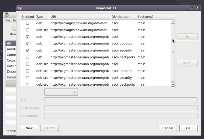 Find ny software på Devuan