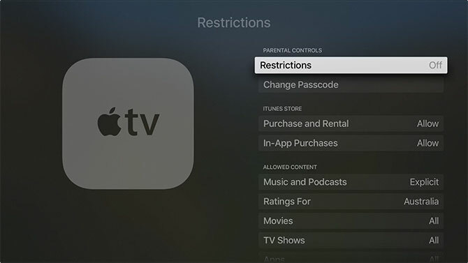 Sådan konfigureres og bruger du dine Apple TV apple tv-begrænsninger 1