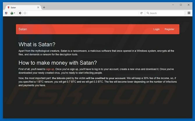 Ransomware-as-a-Service bringer kaos til alle Ransomware som en tjeneste Satan