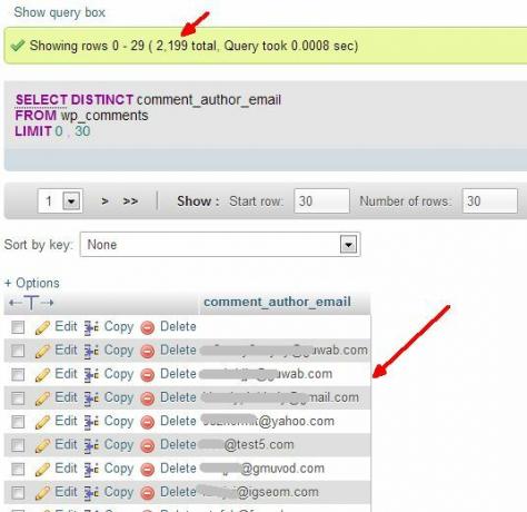 Wordpress-database forespørgselseksempel