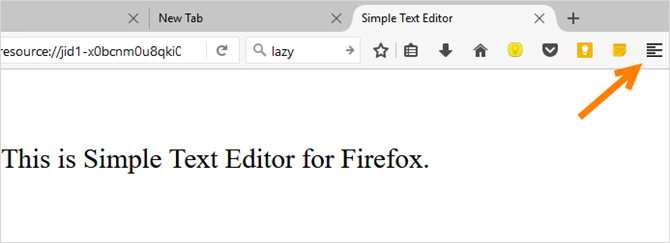 firefox simpel teksteditor