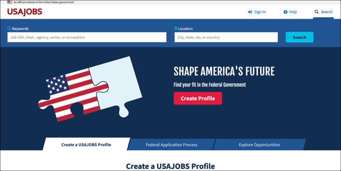 USAJOBS Jobsøgning Startside