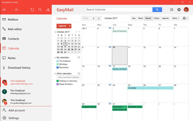 EasyMail til Gmail-kalendervisning