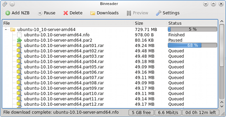 Binreader: Et let, brugervenligt Usenet Reader-binreader-skærmbillede