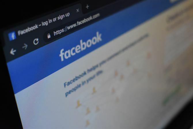 Facebook i en webbrowser