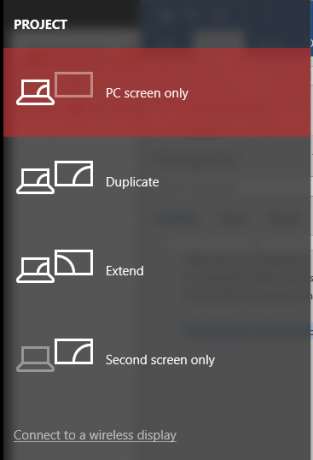 Windows 10-projekt på tv-skærmen