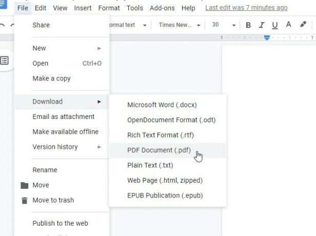 Konvertering af et dokument til en PDF