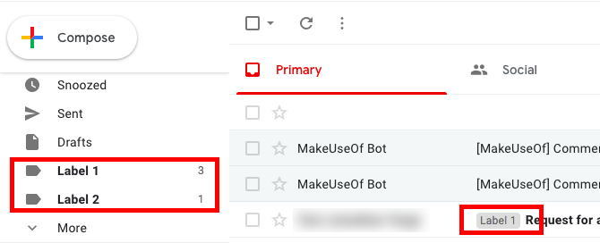 Sorter efter etiket i Gmail